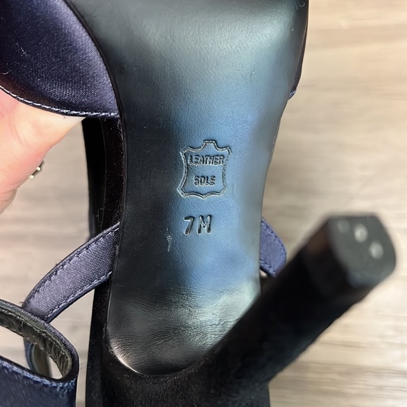 TORY BURCH ROUND TOE MANDY T-STRAP HIGH HEELS SIZE 7 - Picture 11 of 16